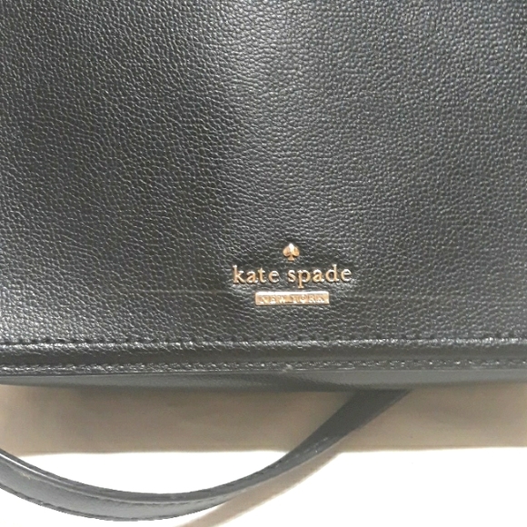 NWOT Kate Spade Patterson Drive medium Maisie crossbody satchel in cement/black - Picture 5 of 14